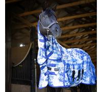 Jeffers Expression Softmesh Combo Neck Horse Fly Sheet w/Attached Neck Cover, 66", Breathable Mesh Horse Blanket, Adjustable Belly Straps, Lightweight Fly Protection Sheet - Equestrian Toile