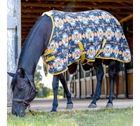Jeffers Expression Standard Neck Fleece Cooler for Horses, 72"- Equine Towel Blanket, Moisture Absorbent, Light Weight, Best for Drying, Exercise, Bathing, Adjustable Belly Bands - Thunderbird