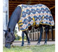 Jeffers Expression Standard Neck Fleece Cooler Horse Blanket, 78" - Lightweight Breathable Polyester Fleece Horse Cooler for Moisture Control, Drying, Layering, All Year Round Use - Thunderbird