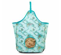 Jeffers Expression Top Loading Hay Bag for Horses & Livestock - Durable 600 Denier, Water Resistant Hay Feeder with Mesh Bottom for Stall, Trailer & Travel - Horse Feeding Supplies - Bisbee Blue