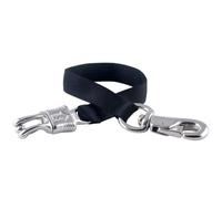 Jeffers Nylon Horse Trailer Tie, 2'L - Heavy Duty 2 Ply Webbing W/Bull Snap & Panic Quick Release Snap, Adjustable Tie for Horses, Barn, Stable, Trailer, Livestock, Training, Outdoor Use - Black