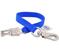 Jeffers Nylon Horse Trailer Tie, 2'L - Heavy Duty 2 Ply Webbing W/Bull Snap & Panic Quick Release Snap, Adjustable Tie for Horses, Barn, Stable, Livestock, Training, Outdoor Use - Royal Blue