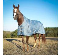 Jeffers Poplar Head Refuge 1200 Denier Turnout Blanket w/High Neck, Hamilton Blue, 69"- Waterproof & Breathable Horse Blanket, 240g Insulation, Adjustable Fit for Comfort & Safe Use, Durable Design