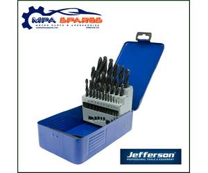 JEFFERSON 25 PIECE HSS FULLY GROUND DRILL BIT SET, SPLIT POINT - 1mm - 13mm