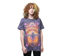 (L, Purple) Jefferson Airplane Live in San Francisco Tie Dye T Shirt