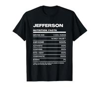 Jefferson Nutrition Facts Name Value Graphic T-Shirt