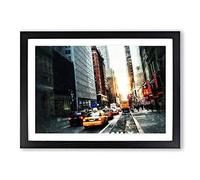Jeffery Turner Times Sq New York Framed Print | A2 Oak Framed Wall Art | Ready to Hang | Modern Nature Picture | Living Room Bedroom Lounge Office