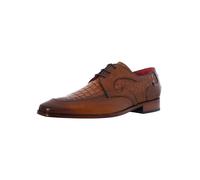 Croco Leather Derby Shoes Castano 7 UK