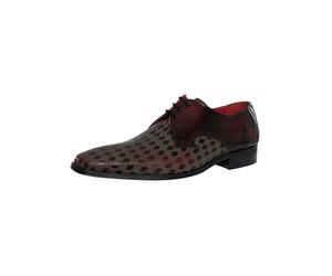 Jeffery West Men's Derby Leather Shoes, Burgundy, 7 UK