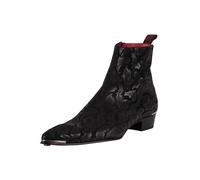 Jeffery West Zip Chelsea Leather Boots, Black Kala Snake - 10 UK