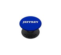 Jeffrey Name Tag White Text Personalised FRONT Matching PopSockets Adhesive PopGrip