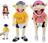 Jeffrey Puppet and his sister Phoebe Puppet plush toy dolls, mischievous and fun puppet toys, hand puppets and work mouths playing house, birthday, Christmas, Halloween party gifts for children