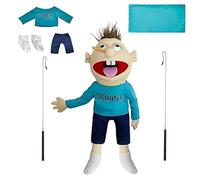 Jeffy Puppet Plush Toy - 60cm Hand Puppet with 2 Rods, Soft Jeffy & Joseph Dolls for Kids & Adults, Interactive Prank Toy for Roleplay, Educational Gift for Birthday, Christmas, Halloween