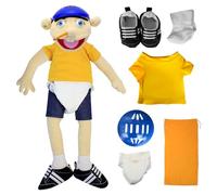 Jeffy Puppet Plush Toy Doll, 60cm Jeffy Hand Puppet Plush Toy Jeffy Puppe-t Hand Puppe-t with Working Mouth Jeffy Series Hand Puppets Plusies Toy Doll Soft Plusies Toy for Kids Party Favors Gift