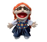 Jeffy Puppet Plush Toy Doll,Mischievous Funny Puppets Toy with Working Mouth,Soft Hand Puppet for Play House, for Halloween