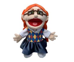 Jeffy Puppet Plush Toy Doll,Mischievous Funny Puppets Toy with Working Mouth,Soft Hand Puppet for Play House, for Halloween
