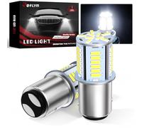 JEFLYM 1157 2357 White LED Bulbs,12VDC/AC Non Polarity BAY15D 7528 2057 LED Bulbs Replacement for Brake Tail Light Car RV Trailer Boat Reverse Lights, 39SMD 4014 Chipset White light, 2PCS