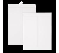 JEFURE 18 Pcs 9x12 Catalog Envelopes, White Self Seal Security Envelopes, Manilla Envelopes, Printable White Envelopes, Gummed Closure Document Envelopes For Mailing, Storage And Organizing