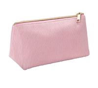 JEFURE Pencil Case, Pencil Case Corduroy Fabric, Large Capacity Pencil Case, Pink, pencil case