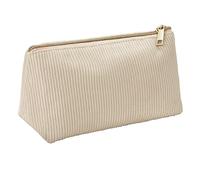 JEFURE Pencil Case, Pencil Case Corduroy Fabric, Large Capacity Pencil Case, White, pencil case