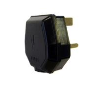 Jegs 1709JE - 13A 3 Pin Nylon Plug in Black