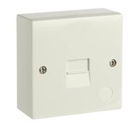 Jegs Telephone Slave Socket Surface Mount Outlet White