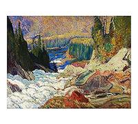 Jeh Macdonald Falls Montreal River Art Print Canvas Premium Wall Decor Poster Mural