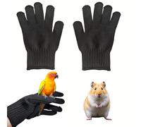 JEHANOIRY Bird Training Anti-Bite Gloves, 1 Pair Small Animal Handling Gloves, Parrot Chewing Protective Steel Wire Mitten for Squirrels Hamster Cockatiels Finch Macaw