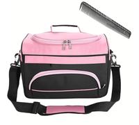 JEHANOIRY Large Capacity Hairdresser Bag Barber Carrying Case with Handle and Shoulder Strap, Beauty Salon Tool Kits Storage Travel Barber Case Holds Various Hair Cutting Tools Haircutting Bag