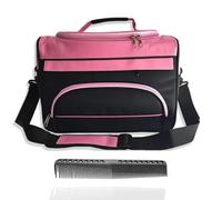 JEHANOIRY Large Capacity Hairdresser Bag Barber Carrying Case with Handle and Shoulder Strap, Beauty Salon Tool Kits Storage Travel Barber Case Holds Various Hair Cutting Tools Haircutting Bag