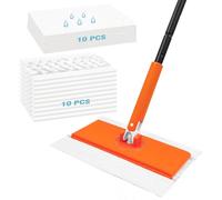 JEHONN Dust Catcher Floor Cleaner for Swiffer Dust Capture, 10 Dry Sweeping Cloths, 10 Wet Cleaning Refills for Kitchen, Walls and Windows