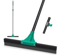 JEHONN Floor Squeegee Heavy Duty with 148 cm Long Handle, Rubber Scraper Broom for Wet Room Garage Concrete Bathroom Tile Marble Shower Glass Shop Deck Window Indoor Outdoor (Green)
