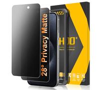 JEHOO 2 Pack for iPhone 15 Pro Matte Privacy Screen Protector, 28°Anti-Spy, Anti-Glare, Anti-Reflection, Anti-Fingerprint, Smooth as Silk 9H Tempered Glass Film for Gaming Enthusiasts