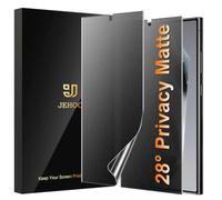 JEHOO 2 Pack Matte Privacy Screen Protector for Samsung Galaxy S24 Ultra 6.8 Inch, 28° Anti-Spy, Support Fingerprint Unlock, Anti-Glare, Anti-Fingerprint Matte Protection Flexible TPU Film Not Glass