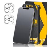 JEHOO for iPhone 13 Pro Max Matte Screen Protector, 2 Pack Anti-Glare Tempered Glass and 2 Pack Camera Lens Protector, Smooth as Silk, Anti-Reflection, Anti-Fingerprint Film with Installation Frame