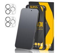 JEHOO for iPhone 15 Pro Max Matte Screen Protector, 2 Pack Anti-Glare Tempered Glass and 2 Pack Camera Lens Protector, Smooth as Silk, Anti-Reflection Film with Installation Frame, 6.7 Inch