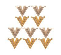 Jehoshaphat 10Pcs Polished Stainless Steel Geometric Triangle Charms, Minimalist Metal Craft Hardware, Blank Geometric Embellishments for Handmade Custom Bracelet & Necklace Jewelry Making Projects