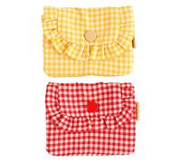 Jehoshaphat 2PC Portable Lace Grid Storage Pouch, Mini Fabric Organizer, Compact Carry Case for Cosmetic Sticks, Currency Slips, Identity Cards, Key Hardware & Travel Small Daily Articles