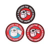 Jehoshaphat 3PC "I Survived the 2020 Toilet Paper Crisis" Embroidered Patch - Commemorative Brooch Collectible Survivor Badge