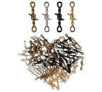 Jehoshaphat 48 Pack 3D Thorn Shaped Metal Link Segments, 34x10mm Gothic Outline Connecting Components, Woven Strand Embellishment Segments For Neck And Wrist Wear Assembly Layout