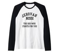 Jehovah Nissi The God Who Fights for You Raglan Baseball Tee