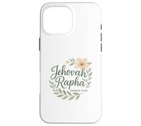 Jehovah Rapha Christian Floral Bible Verse Exodus 15:26 Case for iPhone 16 Pro Max