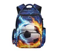 Jeiento 17 Inch Football School Bag for Boy Large Capacity Backpack Preschool Elementary Multi-Pocket Large Capacity Sport Shoulder Ruckpack for Teenager,4-8 Kindergarten Backpacks Casual Daypack