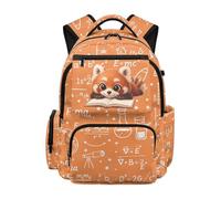 Jeiento 17 Inch Lovely Red Panda Cat Theme Backpack Kids Cute Cat School Bag Toddler Nursery Shoulder Ruckpack Elementary Kindergarten Bookbag College Students School Bookbag Laptop Bag