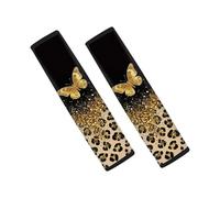 Jeiento 2 PCS Brown Leopard Car Shoulder Seatbelt Pad Soft Car Seat Belt Covers Decoration Automotive Interior Accessories
