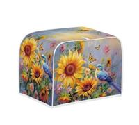 Jeiento 2 Slice Sunflower Hummingbirds Toaster Dust Cover Kitchen Small Appliance Accessories Protector Covers for Bread Maker Most Standard Toasters,M