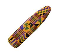 Jeiento African Tribal Ironing Board Cover Hook and Loop Fasteners Ethnic Style Polyester Ironing Covers Standard Size Iron Pad Covers,15x54 Inches