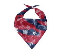 Jeiento American Flag Dog Bandanas Holiday Dog Pet Bandanas Birthday Gift Accessories Winter Bandanas for Medium Large Dogs Cats