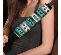 Jeiento Aztec Horse Seatbelt Covers Universal Car Seatbelt Shoulder Strap for Car and Backpack, Set of 2