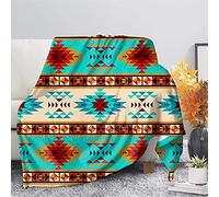 Jeiento Aztec Throw Blanket Tribal Geometric Fleece Throw Blanket for Couch Bed Sofa 59.1x78.7 IN